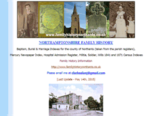 Tablet Screenshot of familyhistorynorthants.co.uk